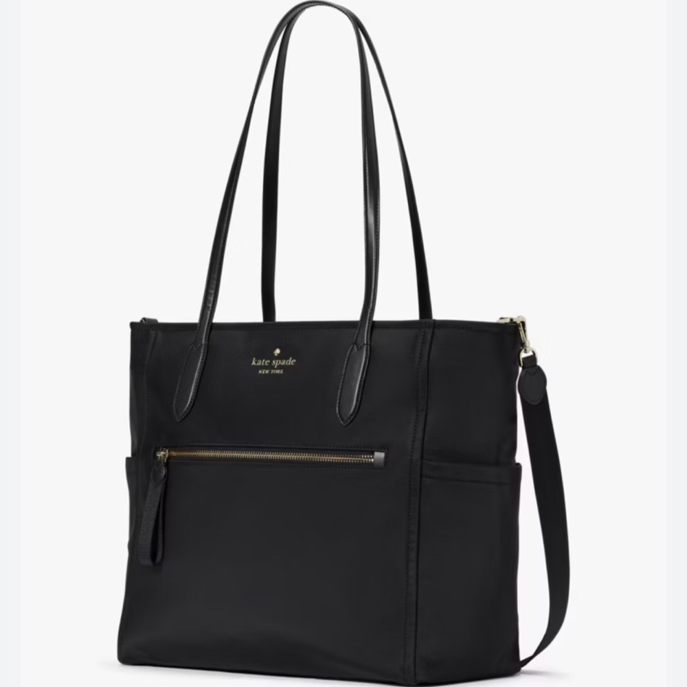 Kate Spade Chelsea Black Nylon Diaper Bag Tote